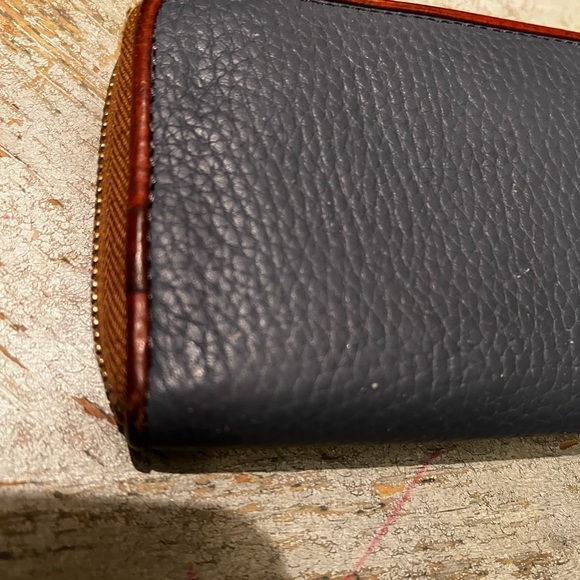 Dooney & Bourke Pebbled Leather Blue and Chestnut Crossbody and Wallet Set - Picture 12 of 12